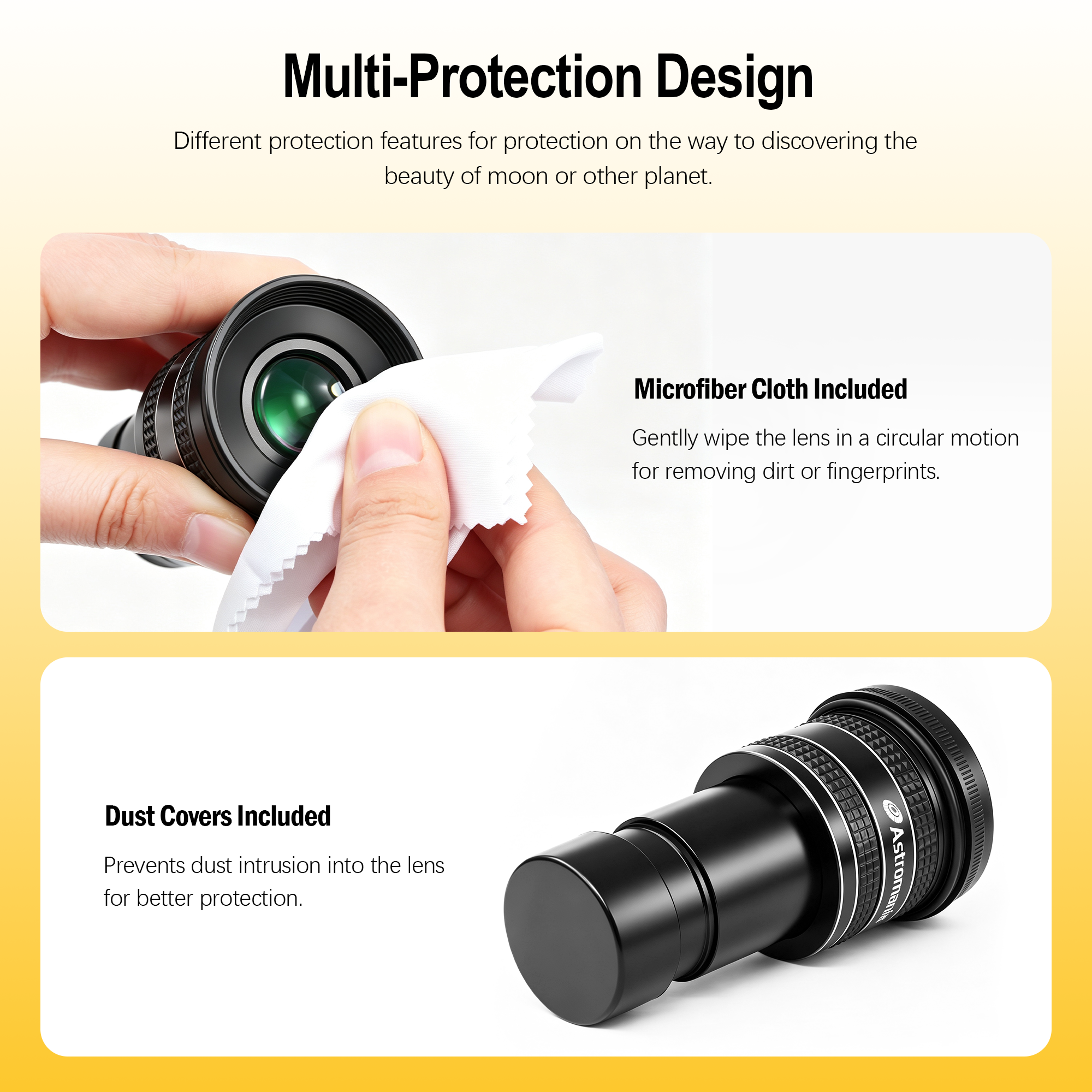 Astromania Telescope Eyepiece 5mm, Wide Angle 58 Degree Apparent Field Planetary Eyepiece for 1.25 inch Astronomy Telescope & Filter, Fully Multi-Coated Telescope Accessory for Planetary Observation