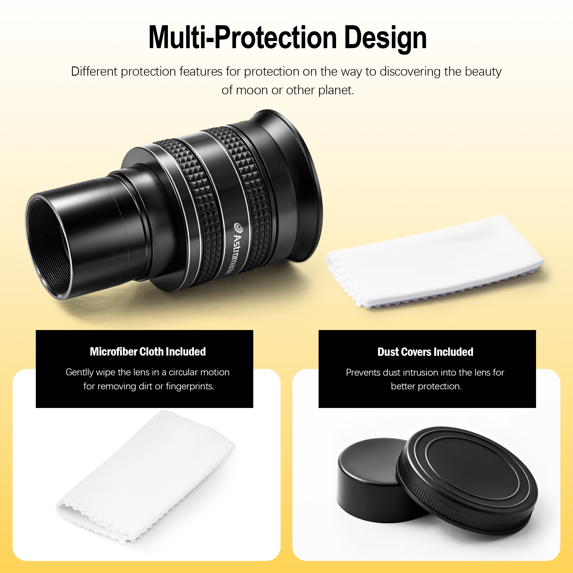 Astromania Telescope Eyepiece 15mm, Wide Angle 58 Degree Apparent Field Planetary Eyepiece for 1.25 inch Astronomy Telescope & Filter, Fully Multi-Coated Telescope Accessory for Planetary Observation
