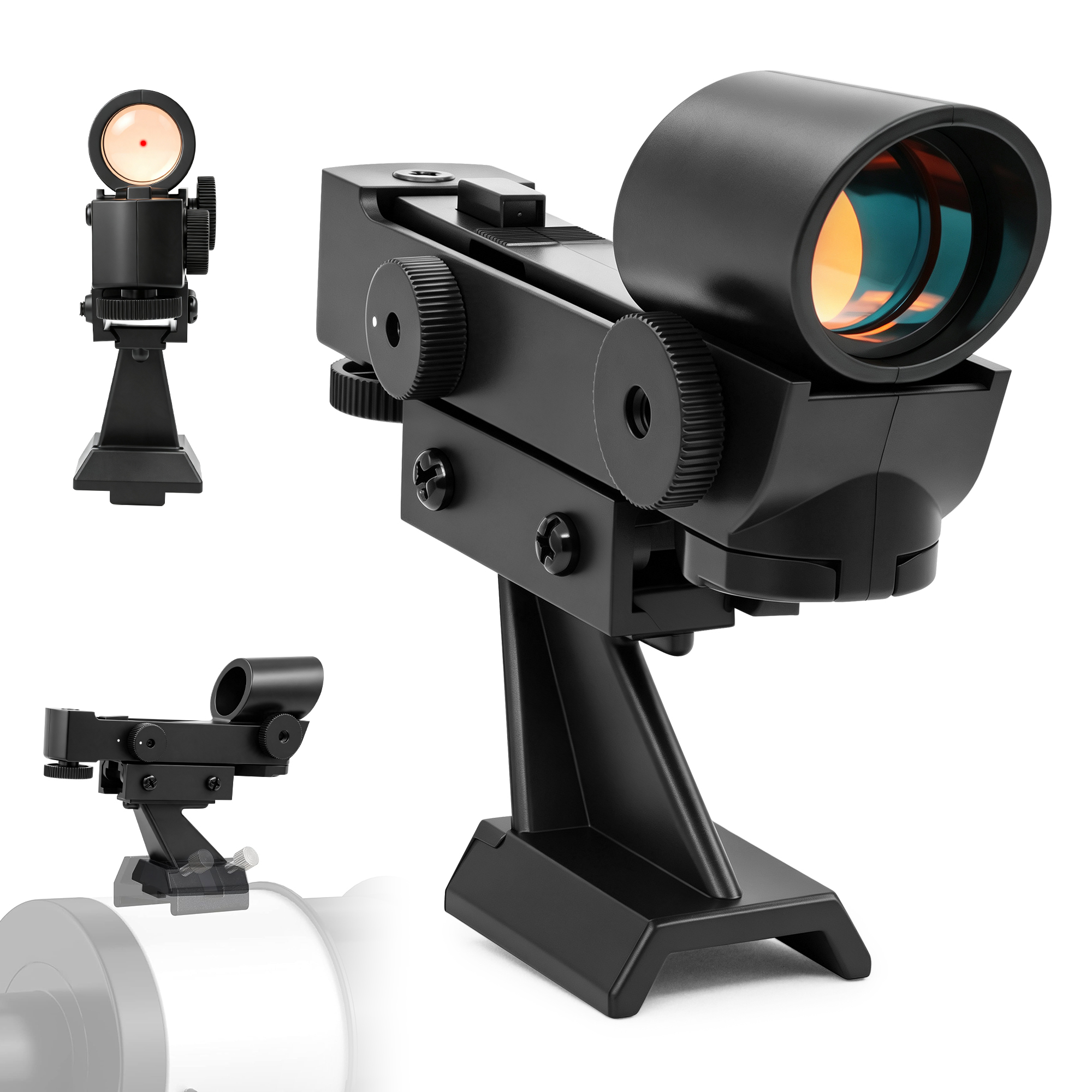 Astromania Red Dot Finder Scope StarPointer Finderscope for Astronomical Telescopes Reflex Viewfinder, Finder Sight Telescope Accessories with Slide-in Bracket Compatible for Universal Dovetail Base
