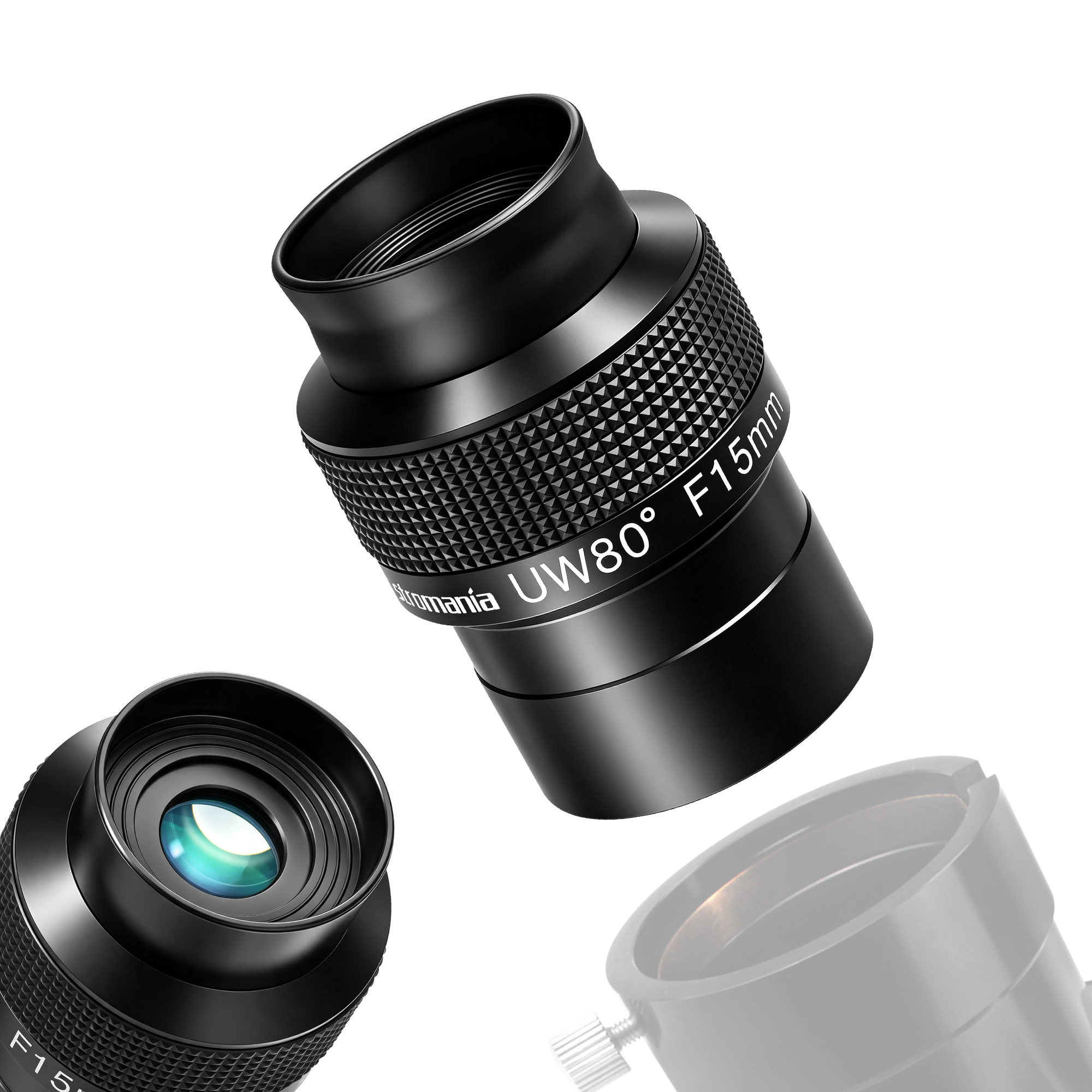 Astromania Telescope Eyepiece 2 inch 15mm - Ultra Wide 80 Degree with Fully Multi-Coated Optics - 2 inch SWA Wide Field Eyepiece Accessory for Astronomy & Stargazing - Compatible with Most Telescopes