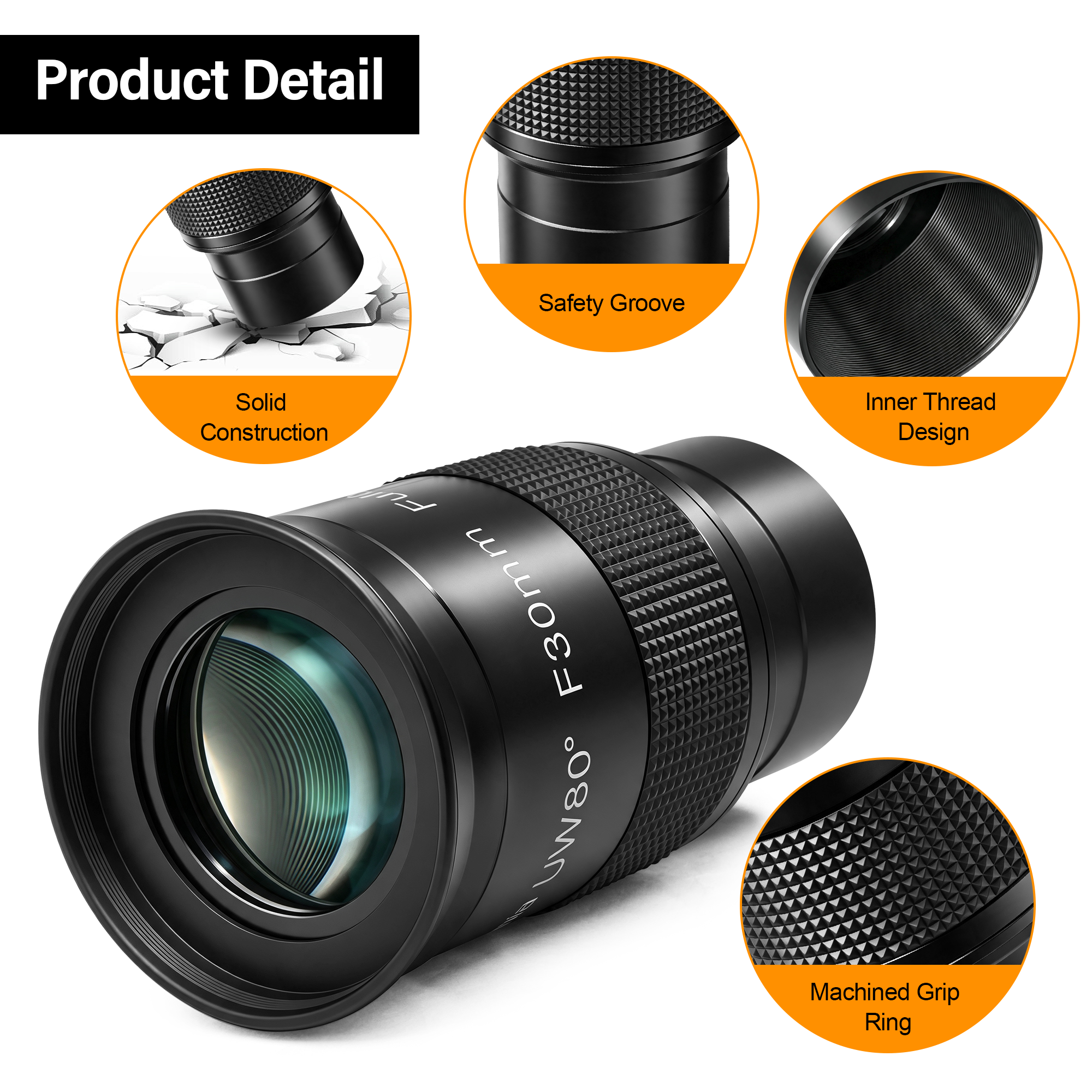 Astromania Fully Multi-coated 2" Ultra-Wide 80 Degree Eyepiece For Telescope - F30mm