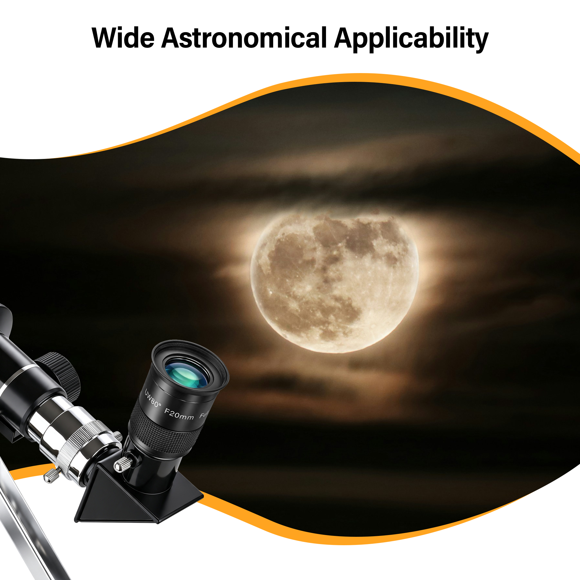 Astromania Telescope Eyepiece 2 inch 20mm - Ultra Wide 80 Degree with Fully Multi-Coated Optics - 2 inch SWA Wide Field Eyepiece Accessory for Astronomy & Stargazing - Compatible with Most Telescopes