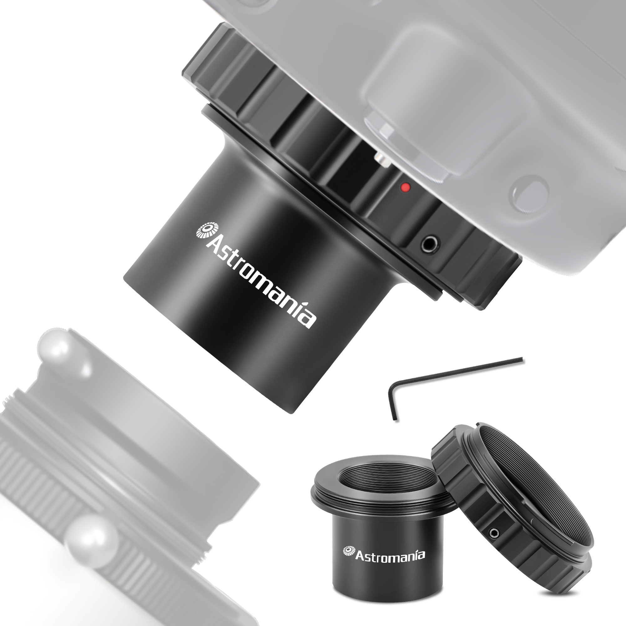 Astromania T-Adapter 1.25 Inches to M42 T-Mount & T2 T Ring Kit Compatible for Minolta SLR/DSLR Cameras with AF Bayonet, Metal Telescope Photo Camera DSLR Adapter Accessories for Astrophotography