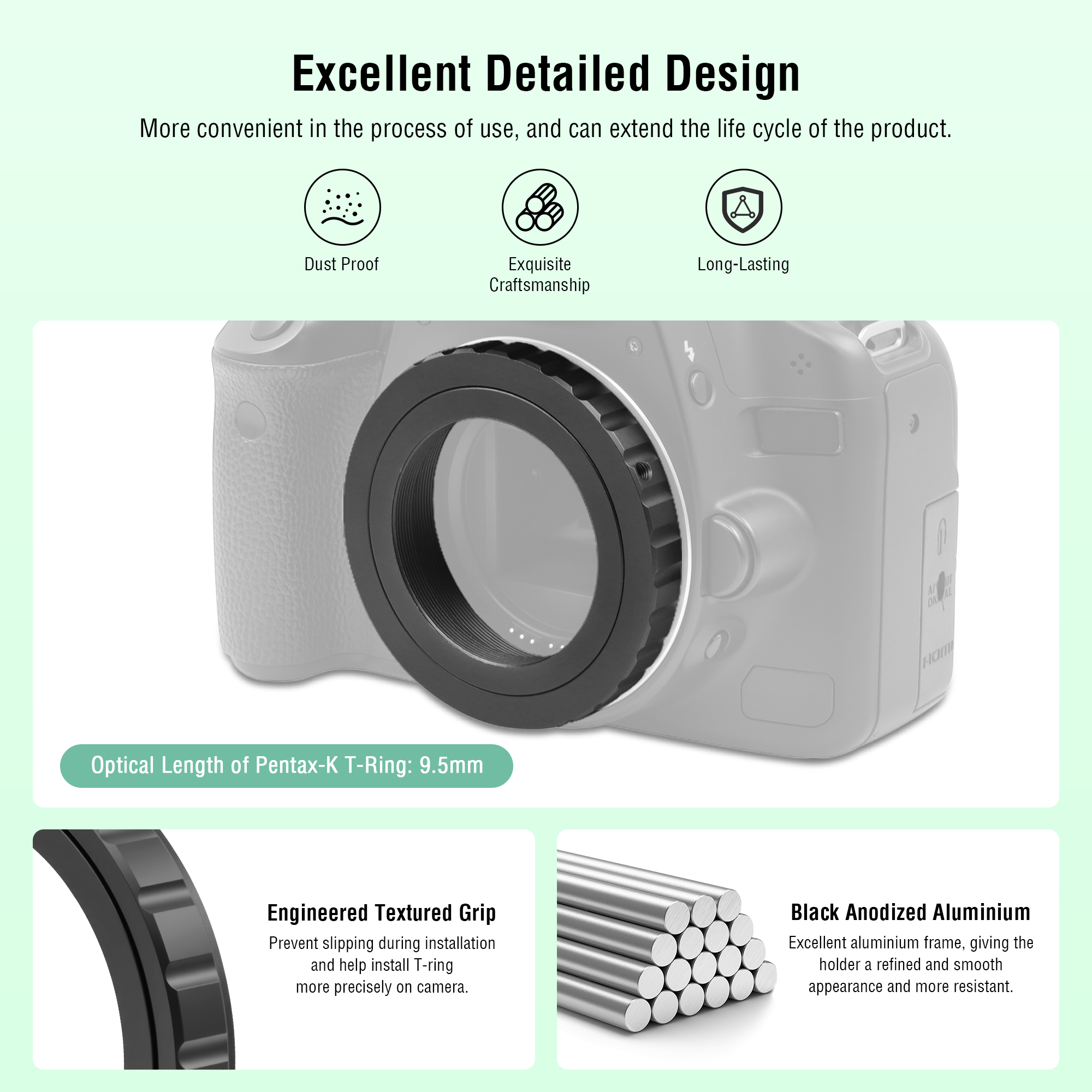 Astromania Telescope/spotting Scope Accessories T-ring for 42mm Pentax-k Camera