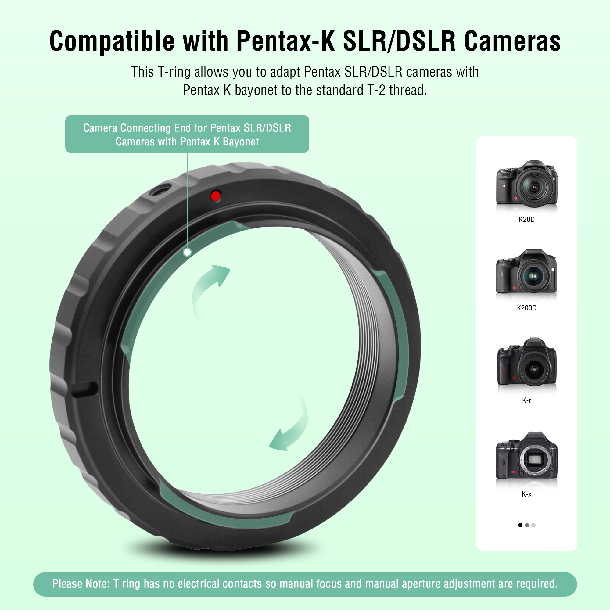 Astromania Telescope/spotting Scope Accessories T-ring for 42mm Pentax-k Camera