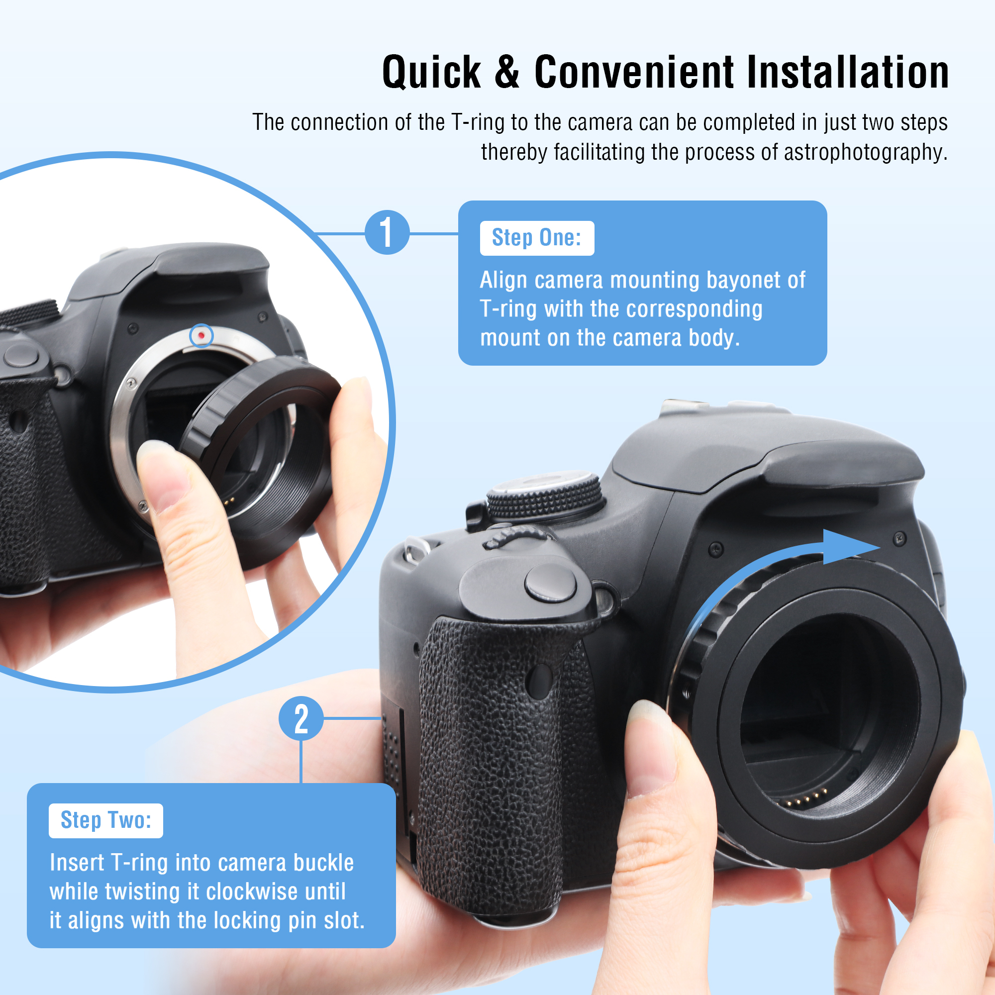 Astromania Metal T-ring Adapter for Nikon DSLR/SLR (Fits all Nikon DSLR/SLR Cameras)