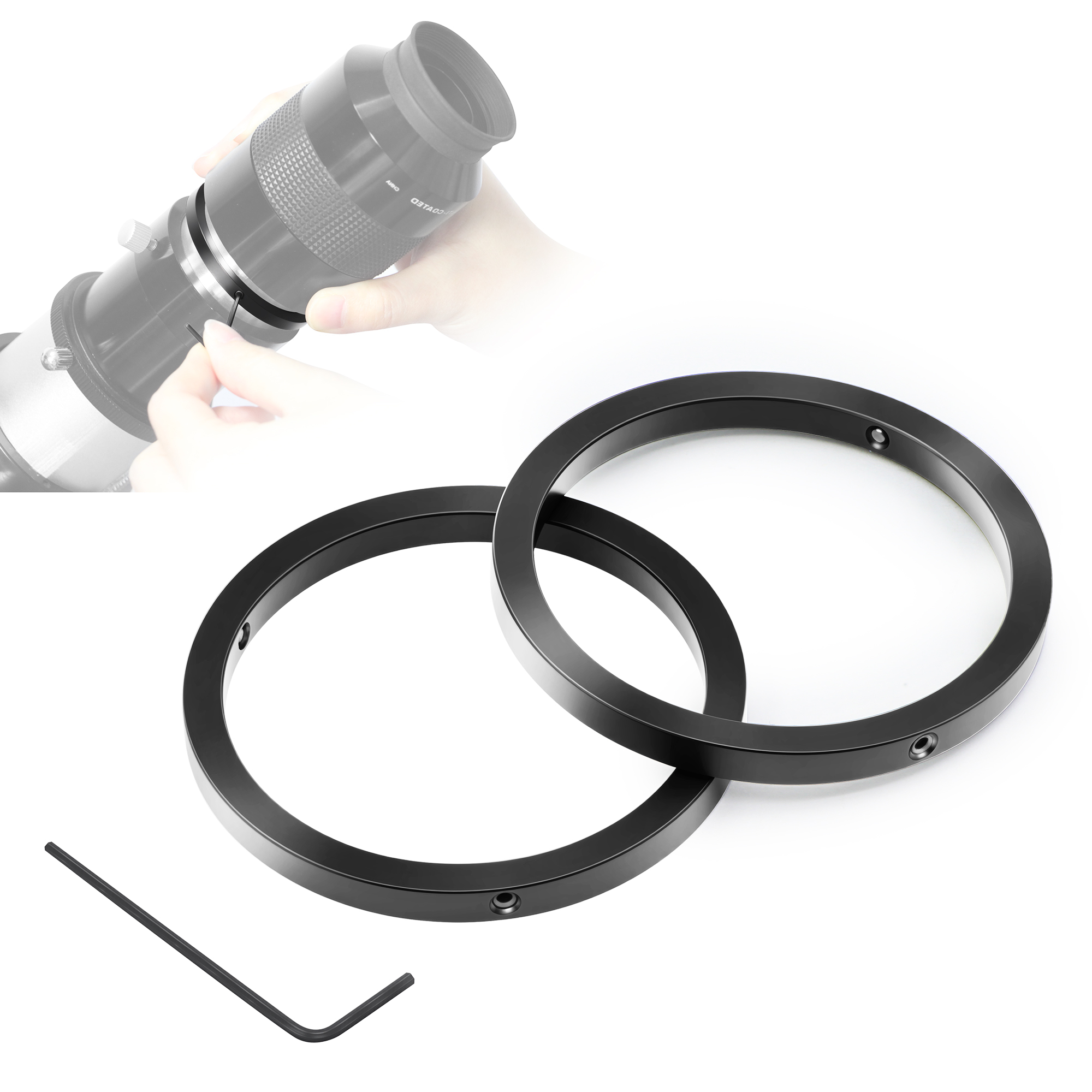 Astromania 2" Parfocal Telescope Eyepiece Rings, Set of Two