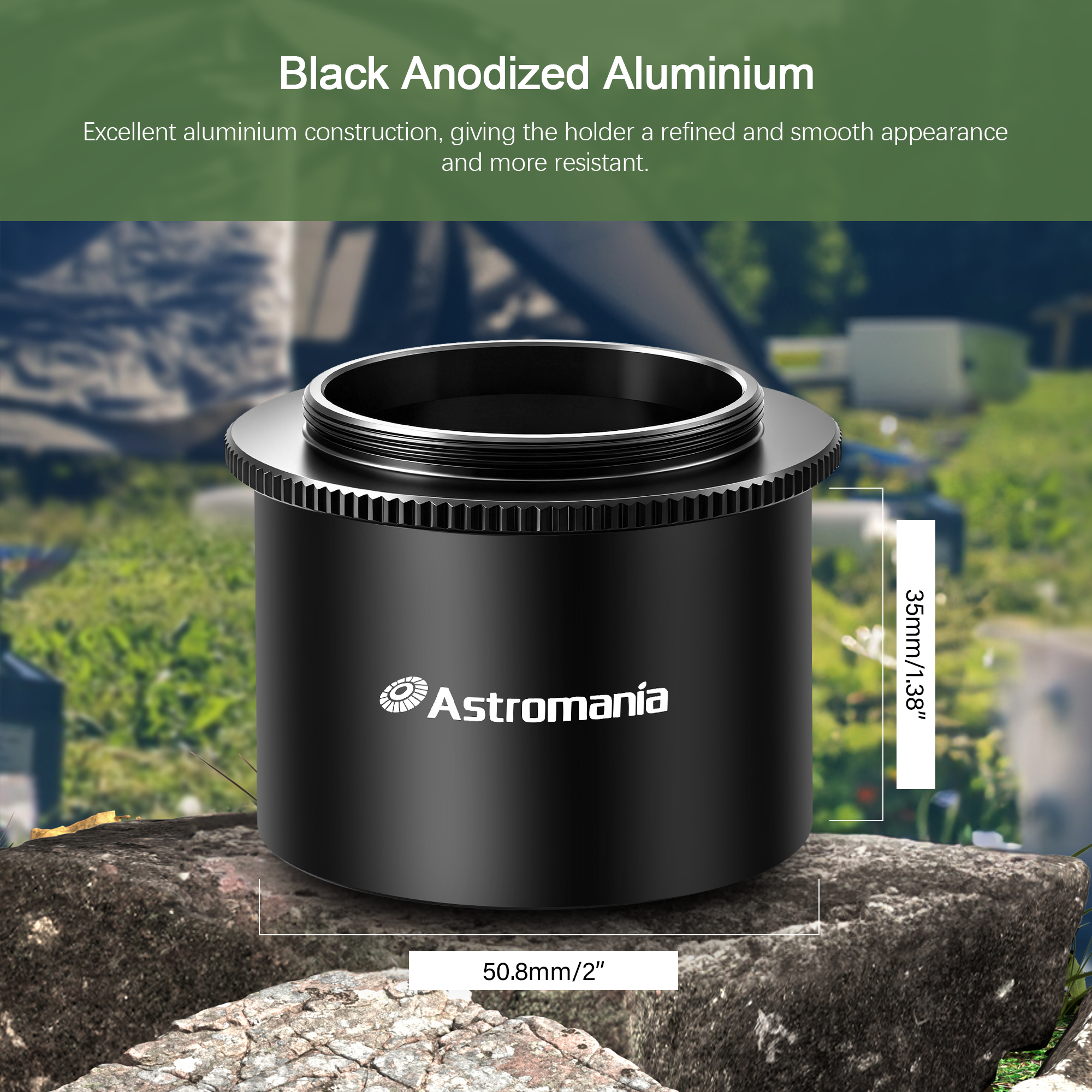 Astromania 2" T2 Focal Telescope Camera Adapter for SLR/DSLR Cameras Metal Telescope Camera Astrophotography Accessory Simply Attach Camera to Telescope M42 T Mount Adapter Compatible for Canon Nikon