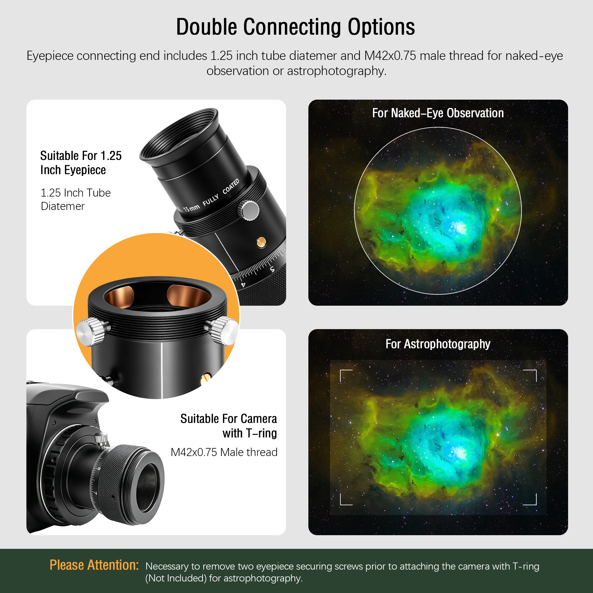 Astromania 1.25" High Precision Double Helical Focuser with 0.05mm scale for Telescope Lenses/Finder & Guidescope