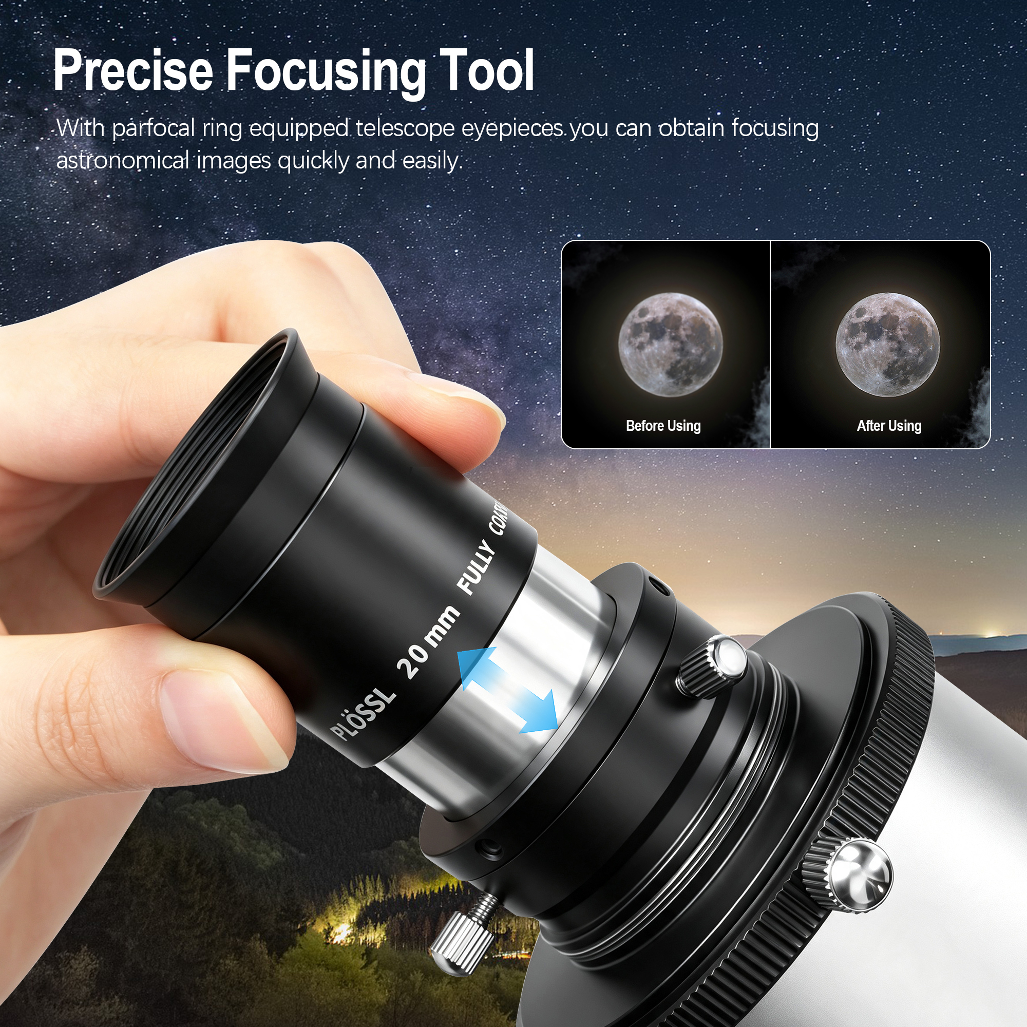 Astromania 1.25" Telescope Eyepiece Parfocal Rings, Set of Three