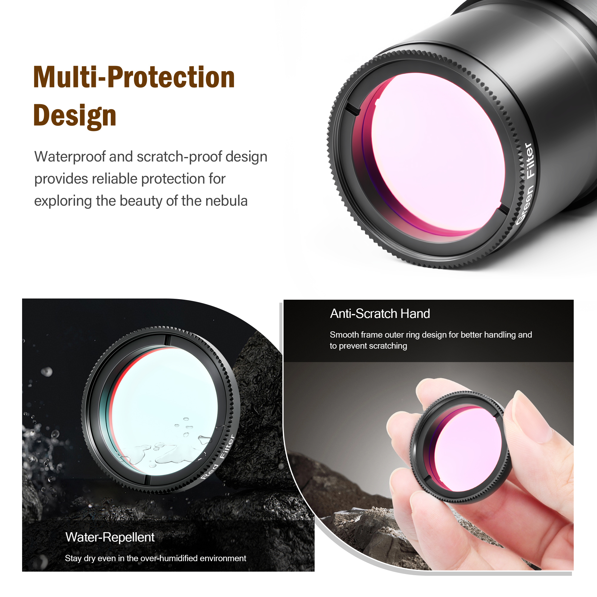 Astromania Deluxe Telescope LRGB 1.25 Inch Filter Set - Give Stunning Astrophotographic Results