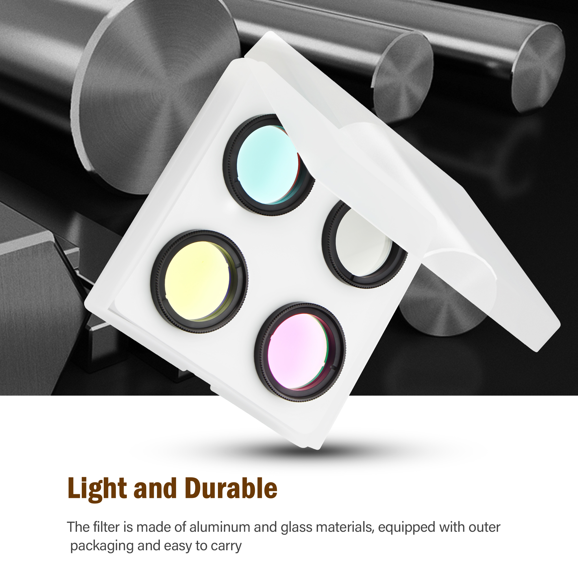Astromania Deluxe Telescope LRGB 1.25 Inch Filter Set - Give Stunning Astrophotographic Results