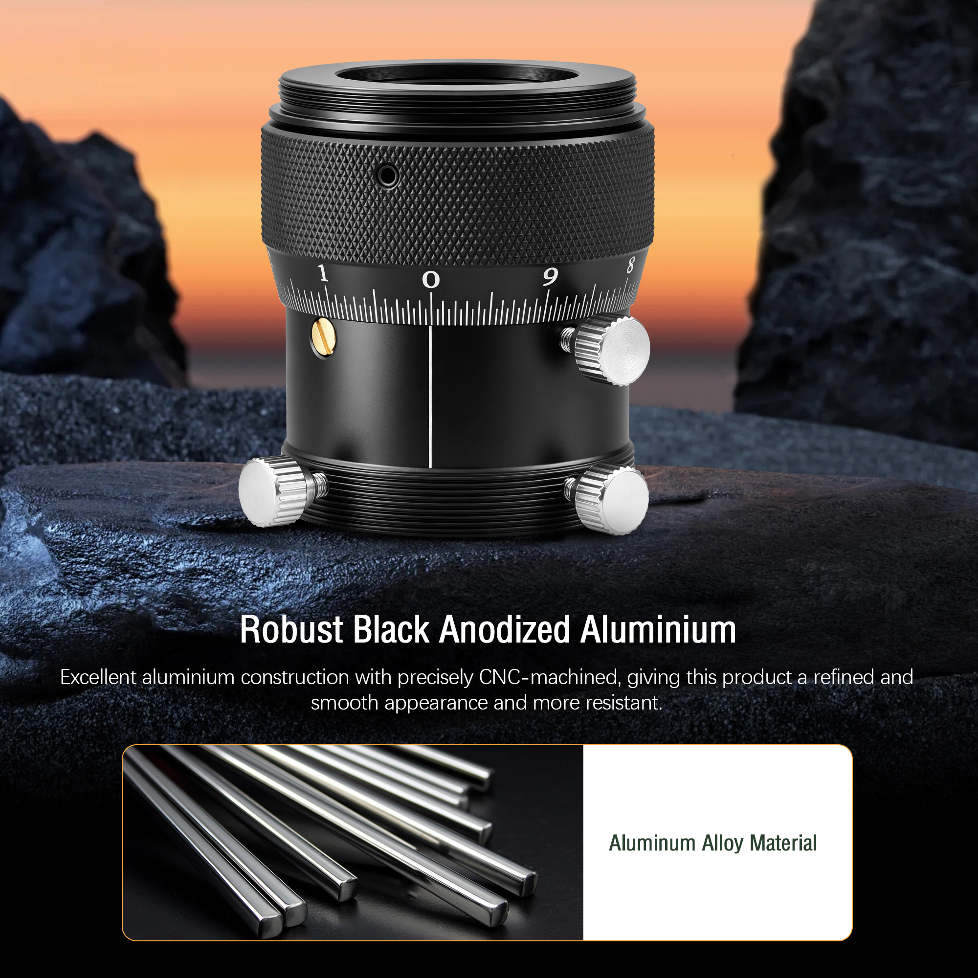 Astromania 1.25" High Precision Double Helical Focuser with 0.05mm scale for Telescope Lenses/Finder & Guidescope