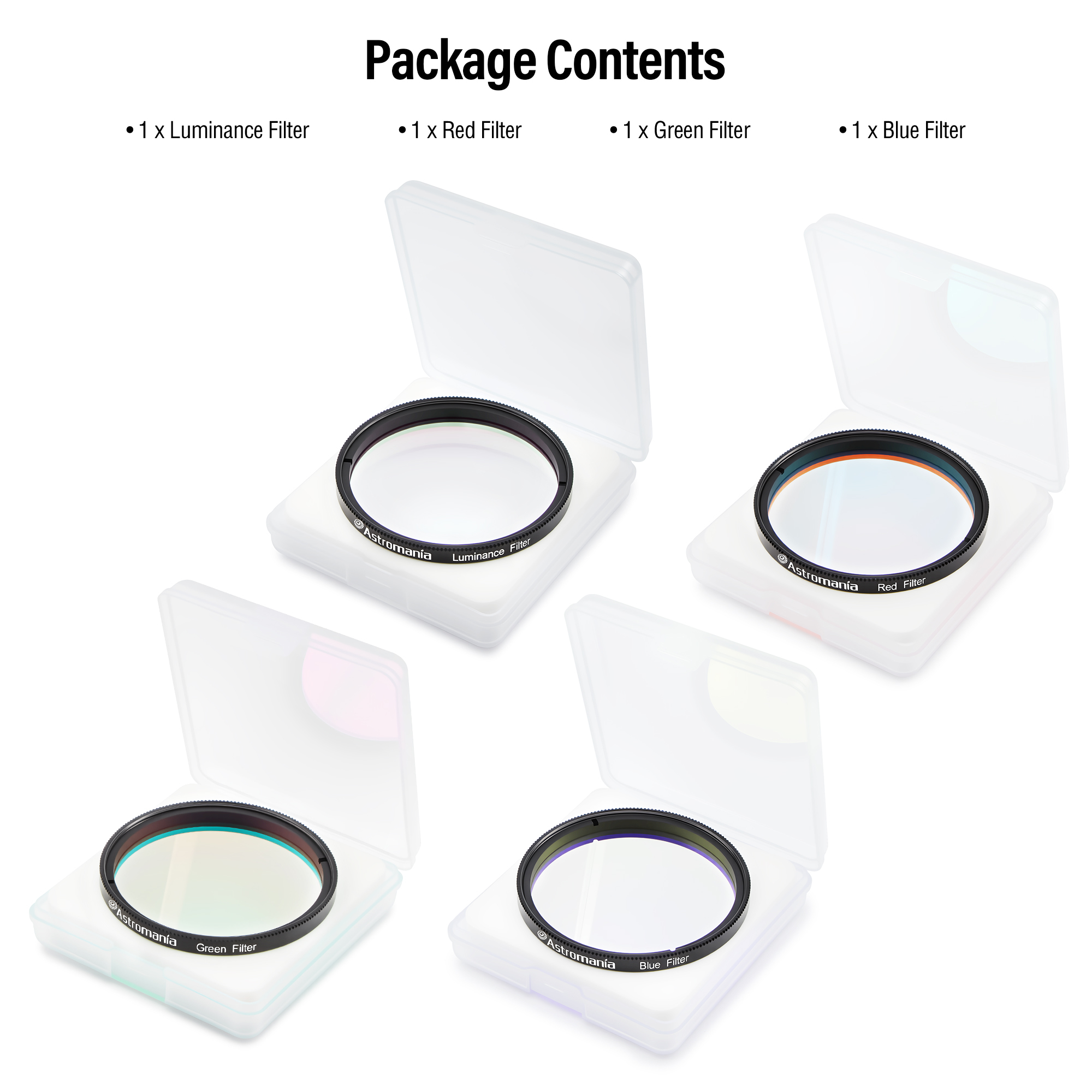 Astromania Telescope LRGB 2 Inch Filter Set