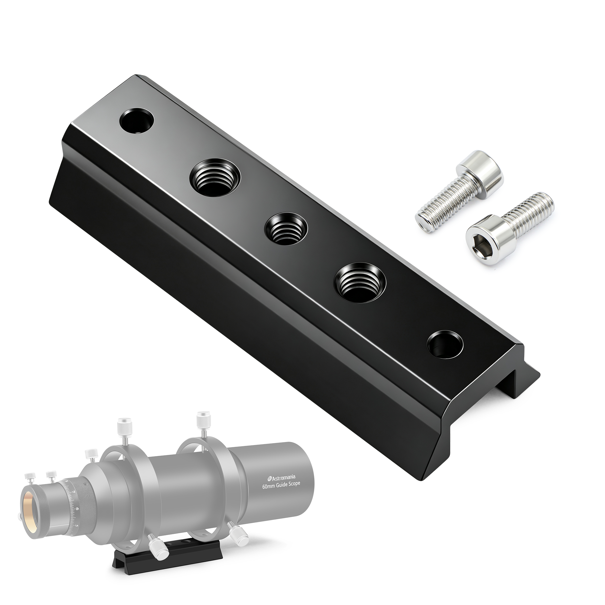 Astromania Finder Scope Dovetail Mount Plate, Dovetail Bar Finder Scope Base Finderscope Guidescope Bracket Rail Plate Holder, Telescope Accessories Fit Dovetail Mounting Base on Most Astronomical Telescopes