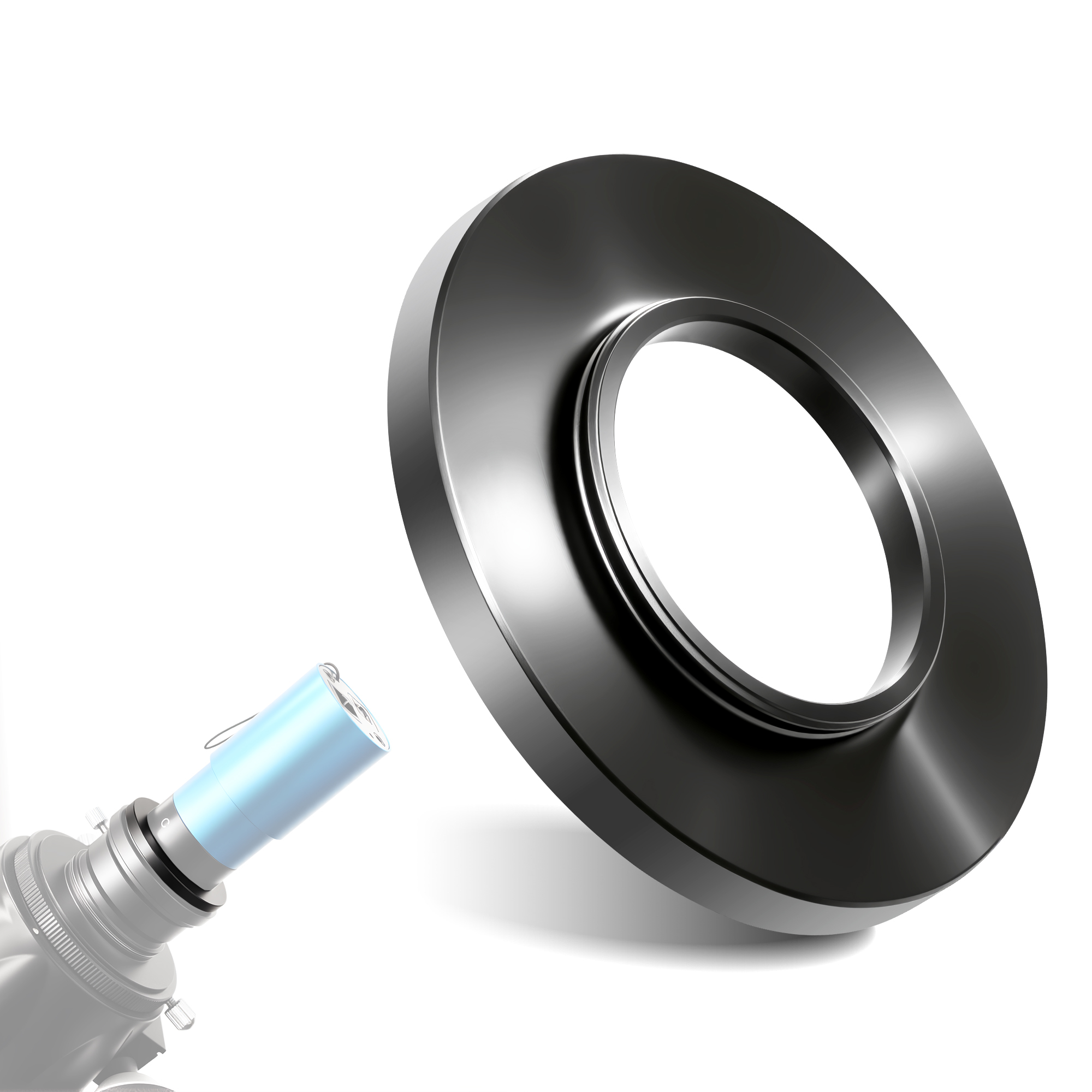 Astromania T2 female thread to C-mount camera adapter,4mm-can easily convert T2 mount port or T2 mount microscope trinocular phototube to C-mount type