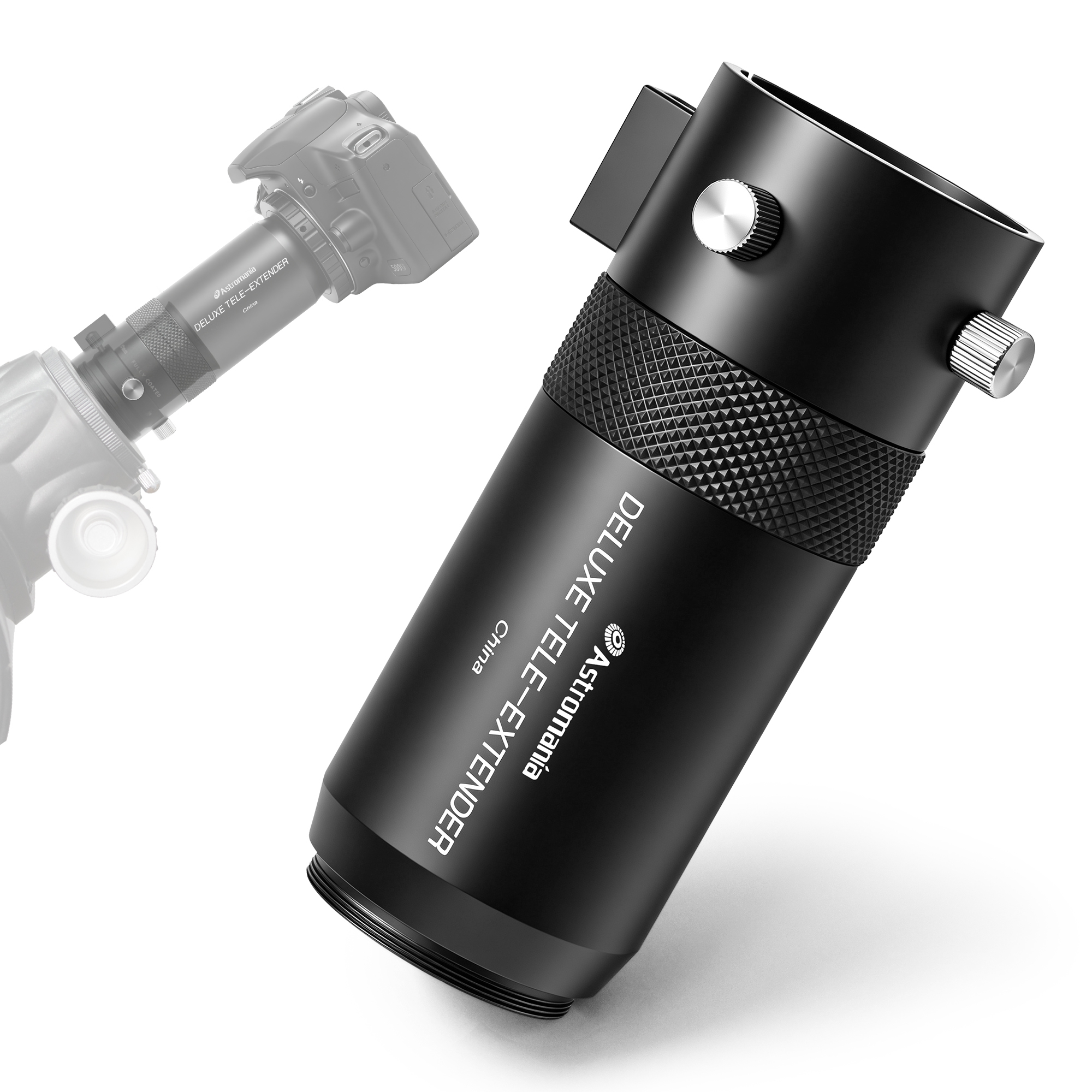 Astromania Telescope Camera Adapter for Astronomy Telescopes, Deluxe Tele Extender Photo Adapter Astrophotography Extended Cylinder Metal Telescope Accessories for Prime-Focus or Eyepiece-Projection