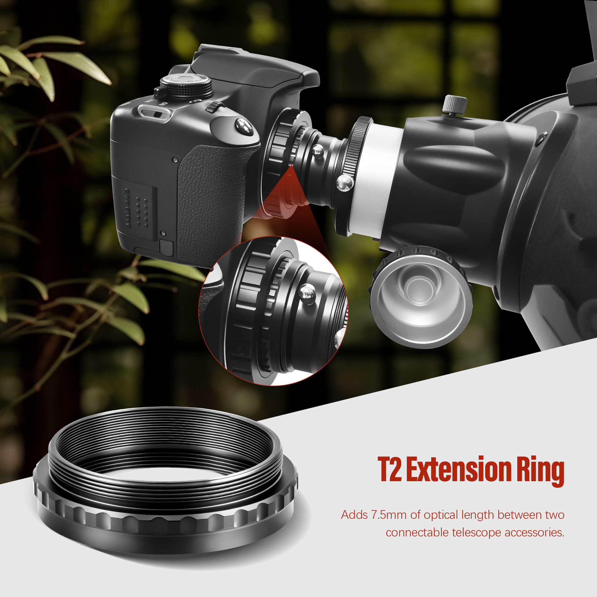 Astromania 7.5mm T2 Extension Ring