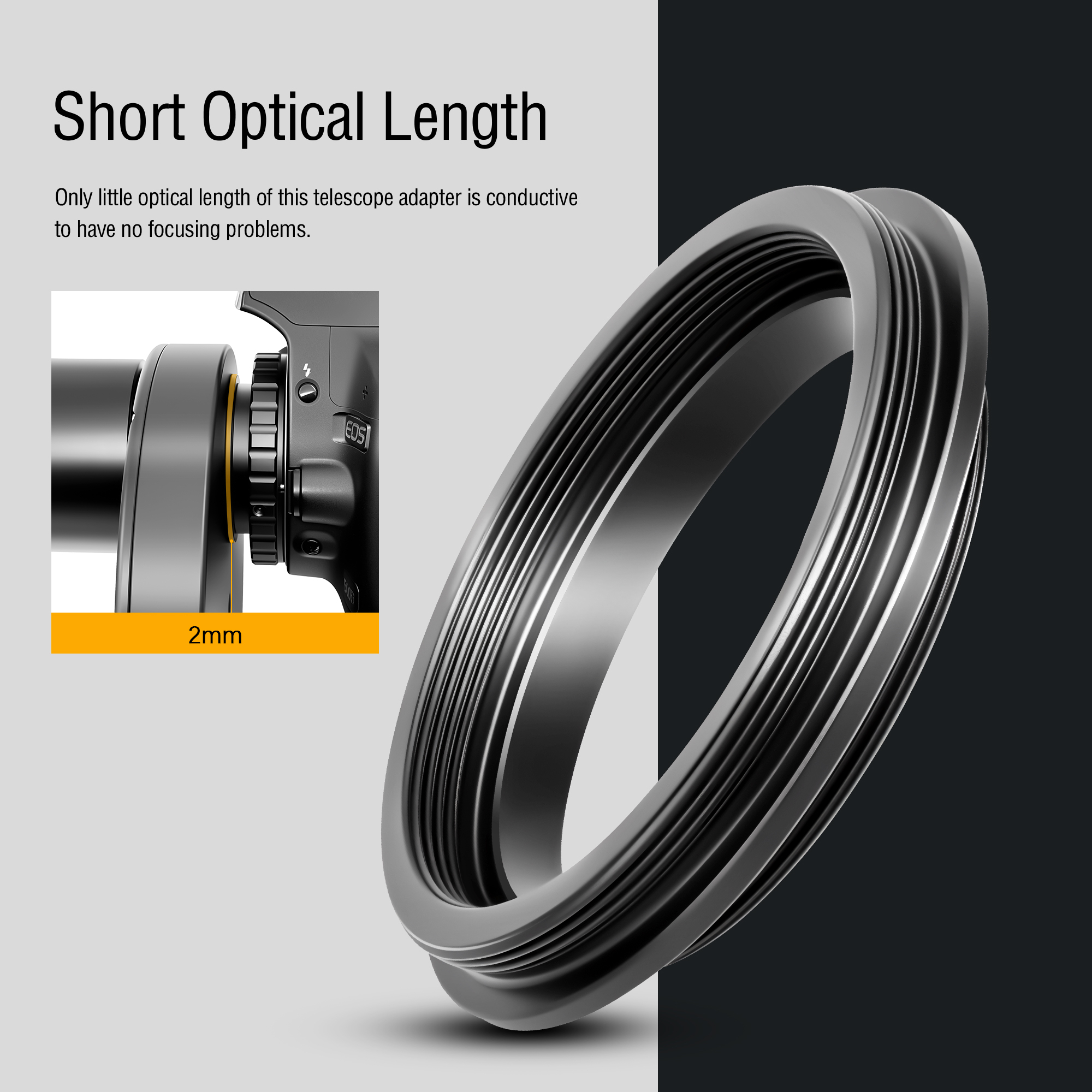 Astromania M48X0.75 Male to M42X0.75 Male Telescope Adapter