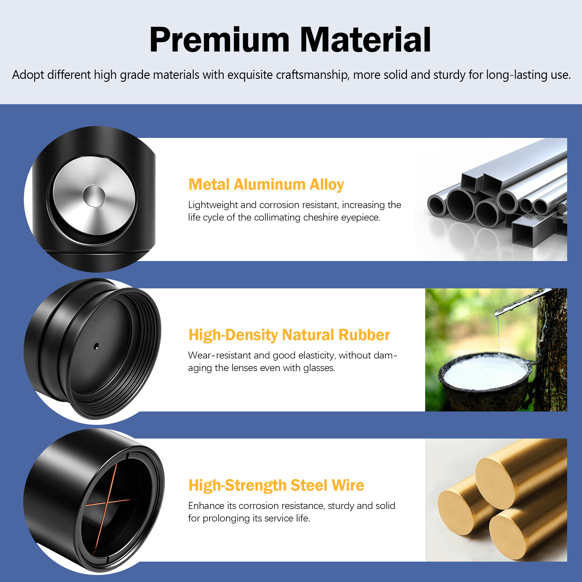 Astromania 1.25Inch Metal Collimating Cheshire Eyepiece without Laser for Newtonian Reflector Telescope - Long Version
