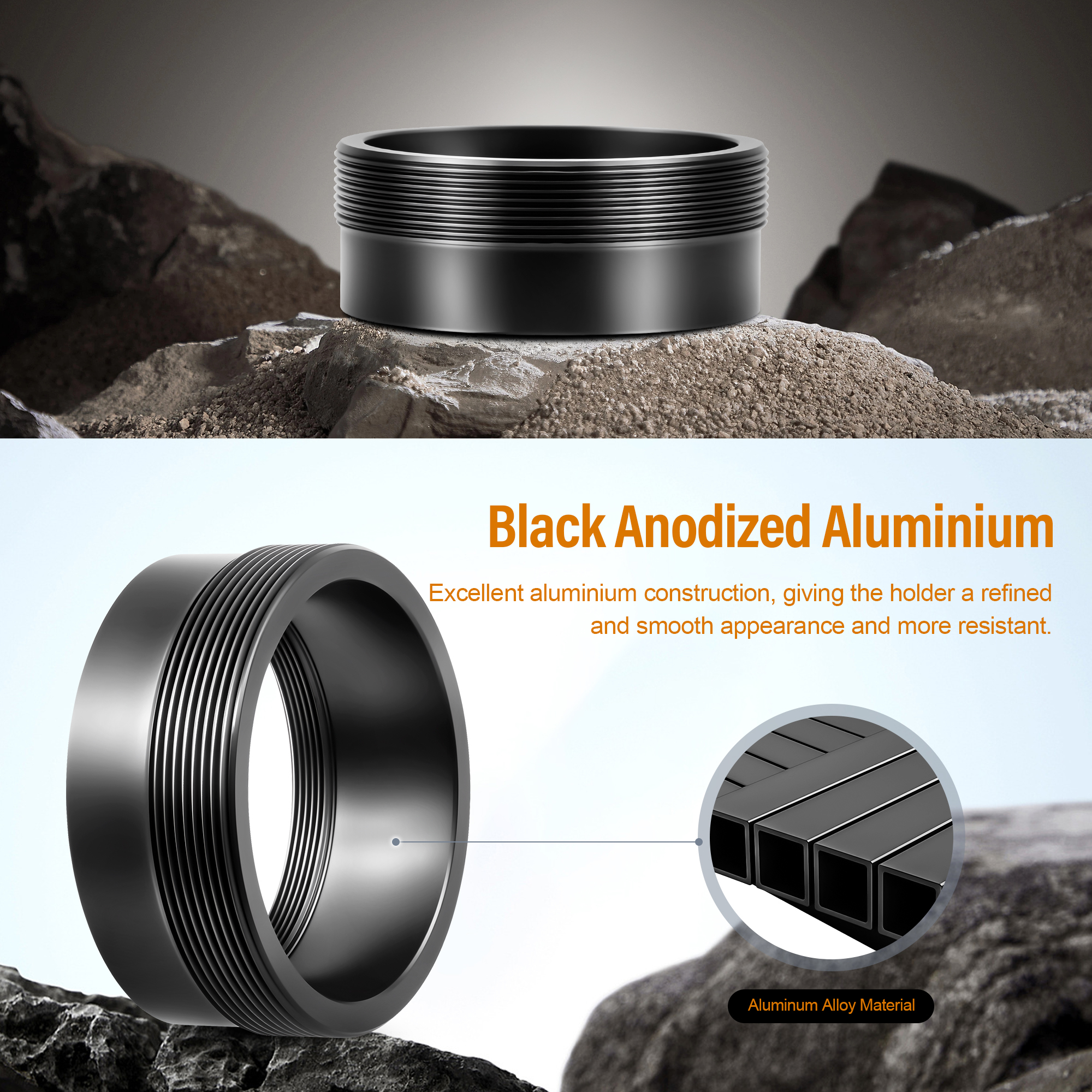 Astromania M42X0.75 female to SCT male thread (2", 24 TPI) Telescope Adapter