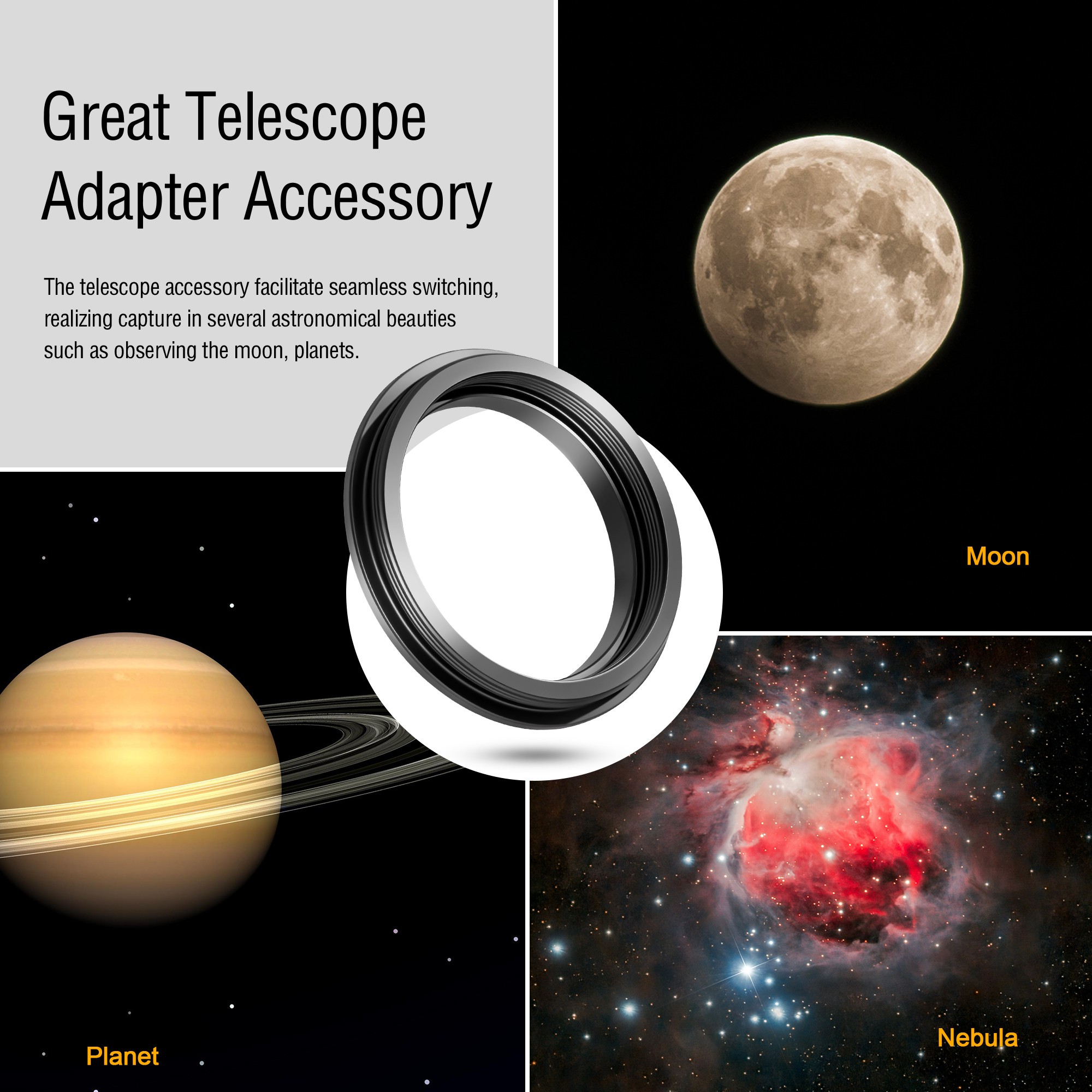 Astromania M48X0.75 Male to M42X0.75 Male Telescope Adapter