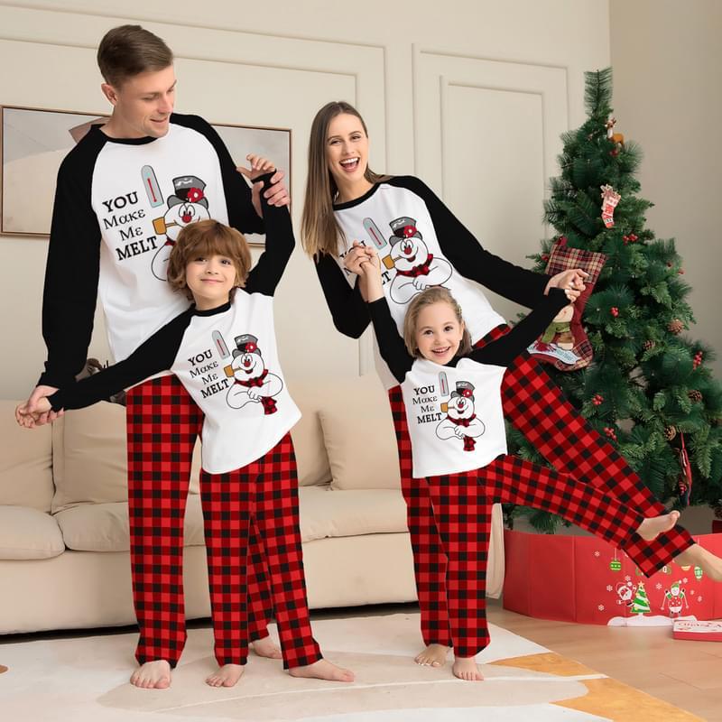 Cute Bear Print Matching Family Christmas Pjs