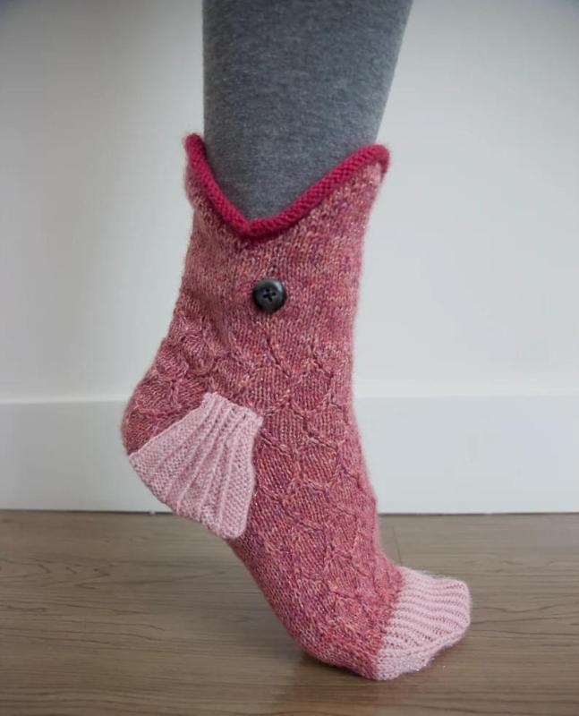 Knit Fish Socks Unisex Novelty Winter Warm Thick Knit Wool Soft