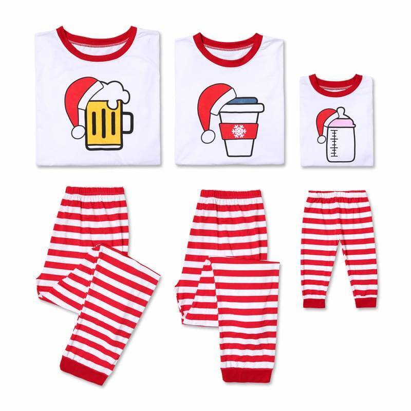 Beer Coffee Print Matching His And Hers Christmas Pyjamas Set