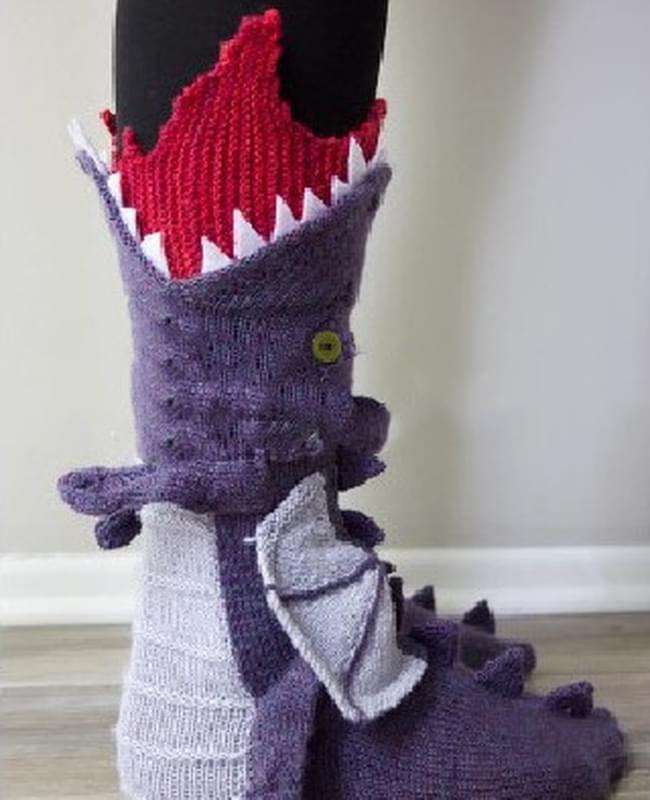 Knit Dinosaur Winter Warm Floor Socks Unisex