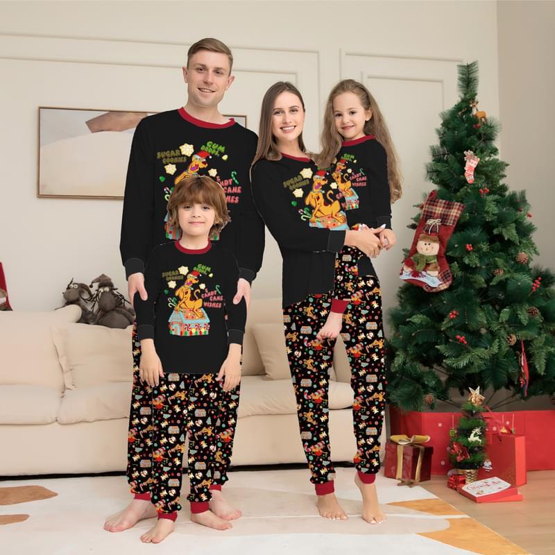 Kids Dog Print Matching Family Christmas Pjs