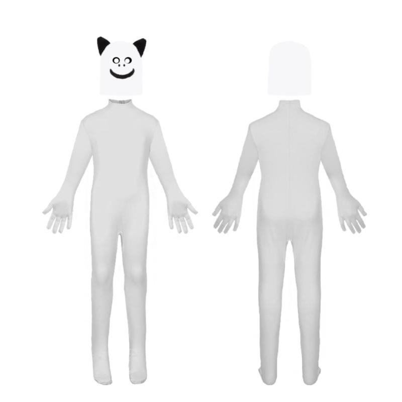 Kids Zoonomaly Smile Cat Cosplay Halloween Costume Jumpsuits