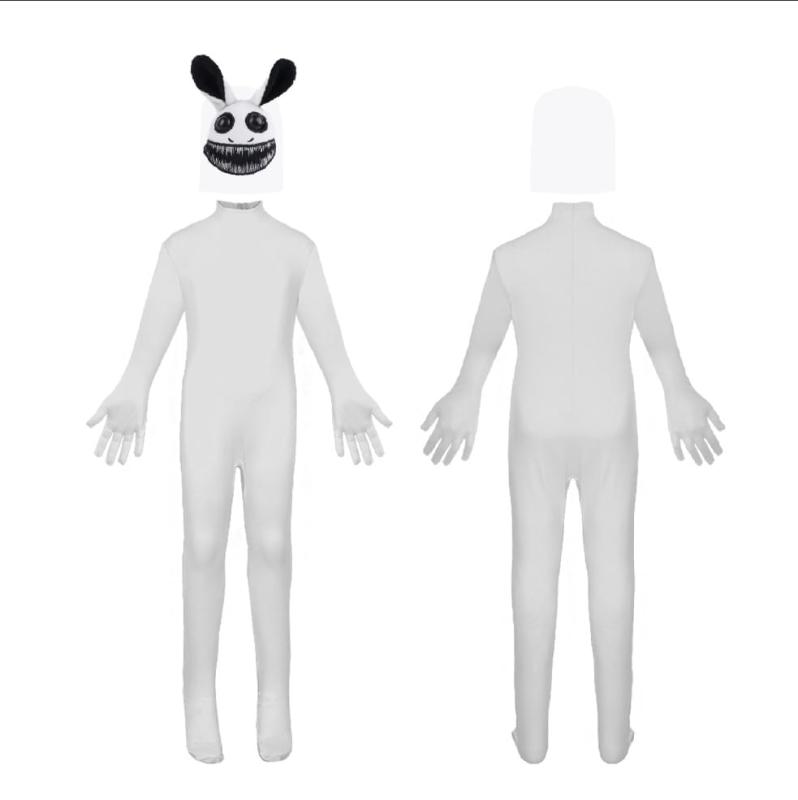 Kids Zoonomaly Monster Bunny Cosplay Halloween Costume Jumpsuits