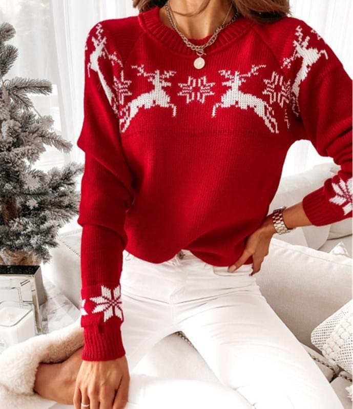 Christmas Snowflake Long-Sleeved Sweater main image 0