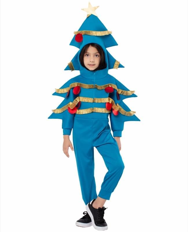 Kids Christmas Tree Cosplay Costume Blue