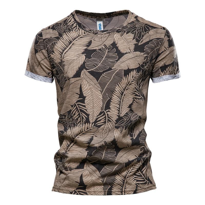 Mens Plus Size Short Sleeve Palm Print Hawaiian Xxxxl T Shirts