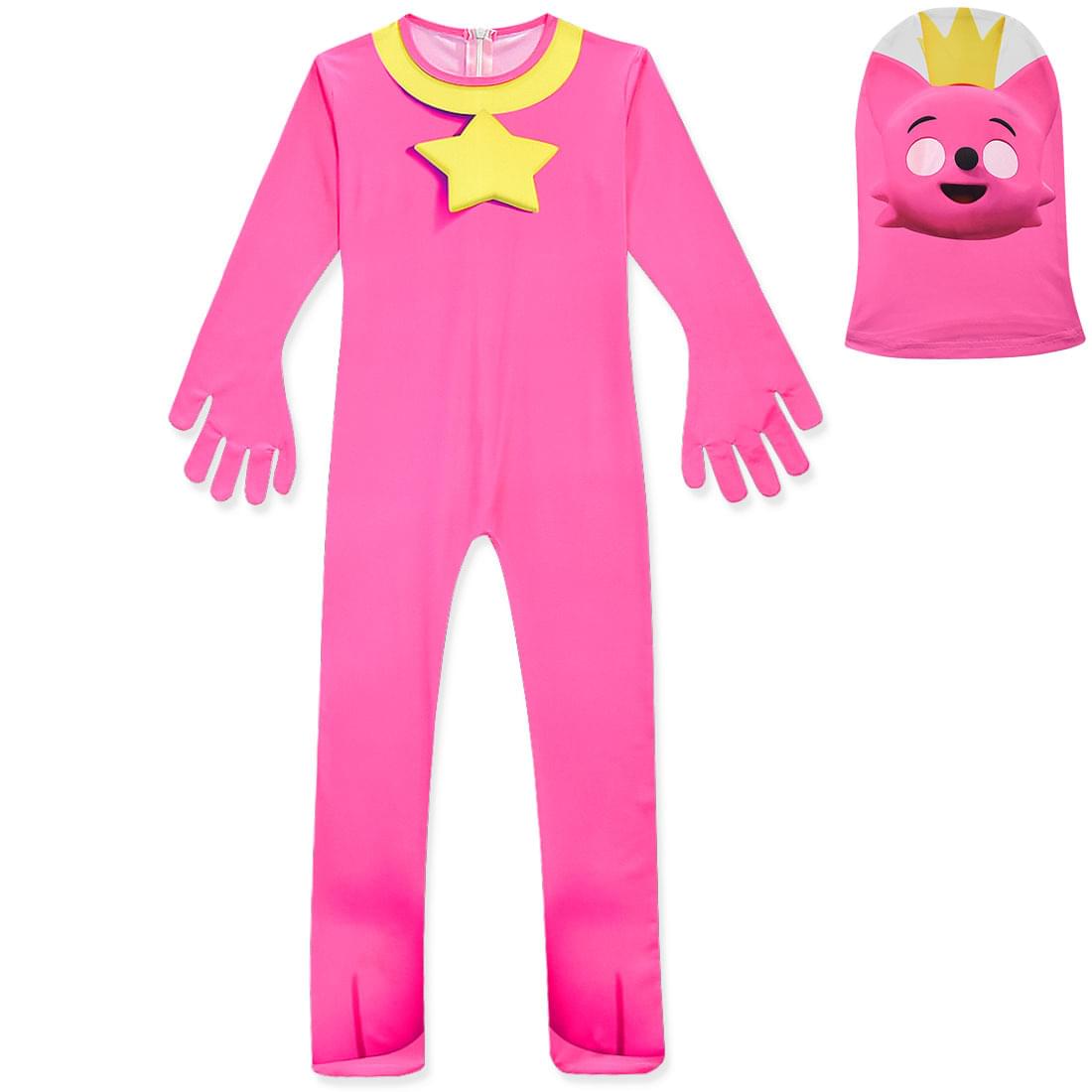 Toddler Girls Pinkfong Cosplay Halloween Costume With Mask