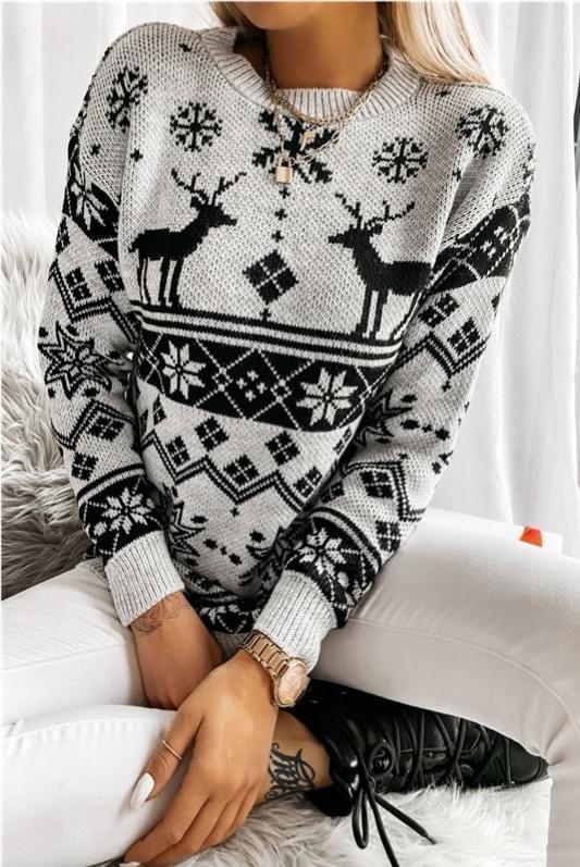 Vintage Snowflake Reindeer Christmas Sweaters