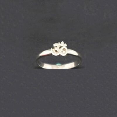 Silver Matching Om Promise Rings For Couples Boyfriend Gift