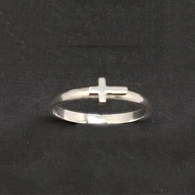 Silver Matching Cross Couples Rings Boyfriend And Girlfriend