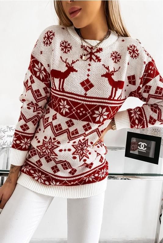 Vintage Snowflake Reindeer Christmas Sweaters