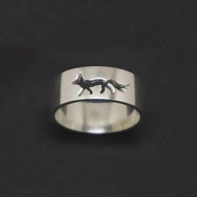 Silver Matching Fox Couple Ring Boyfriend Girlfriend Gift