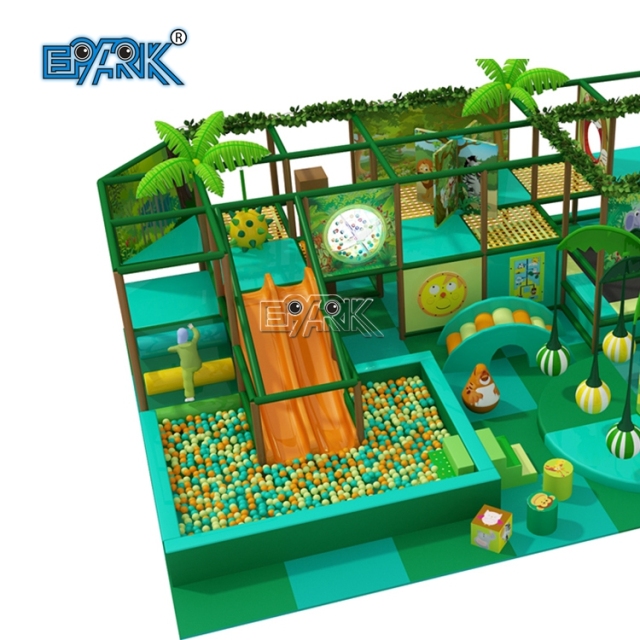 Parque infantil interior personalizado con temática de bosque, juegos blandos para niños pequeños a la venta