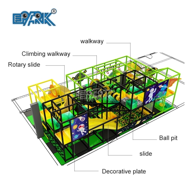 Área de juegos interior Juegos fantásticos Juguetes blandos Equipo de juegos al aire libre para niños Espacio de juegos interior