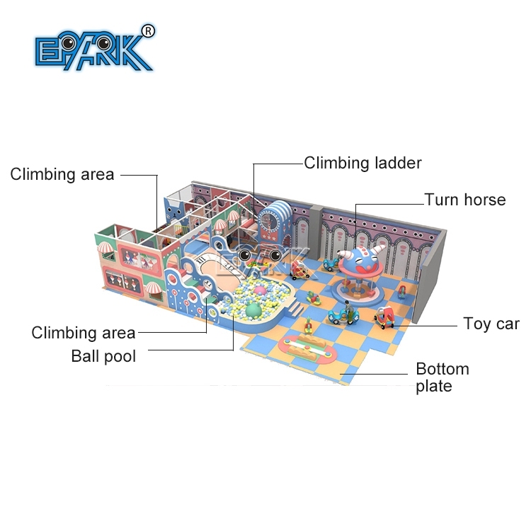 Diversión en interiores Castillo travieso Gimnasio de escalada para bebés Estructura de juegos Lugares Entretenimiento