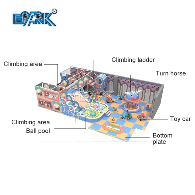 Diversión en interiores Castillo travieso Gimnasio de escalada para bebés Estructura de juegos Lugares Entretenimiento