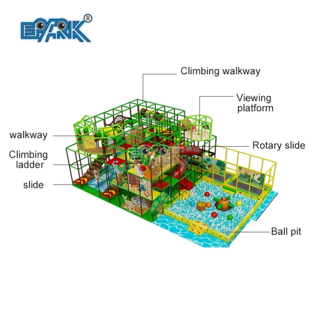 Fabricante profesional de equipos de juegos infantiles de interior de seguridad para niños, parque temático de red, patio de juegos portátil para niños