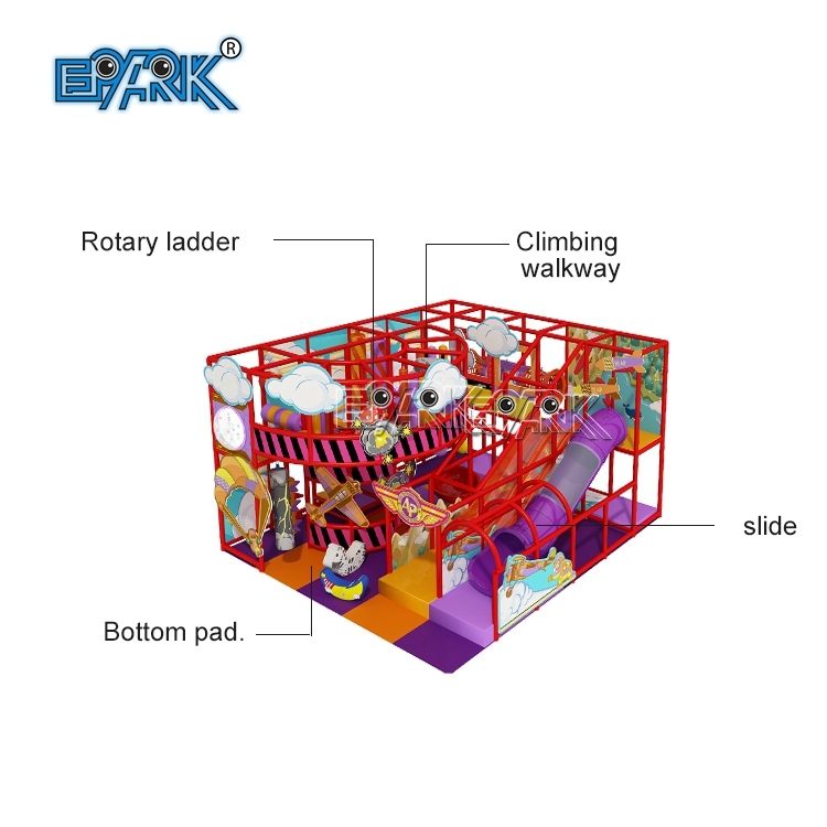 Equipo de parque de atracciones interior Equipo de juegos interior para niños Casa de juegos interior Conjunto