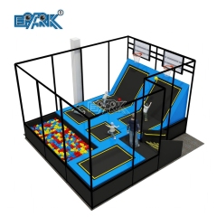 Trampolín comercial de alta calidad para interiores y exteriores, parque infantil con red protectora.