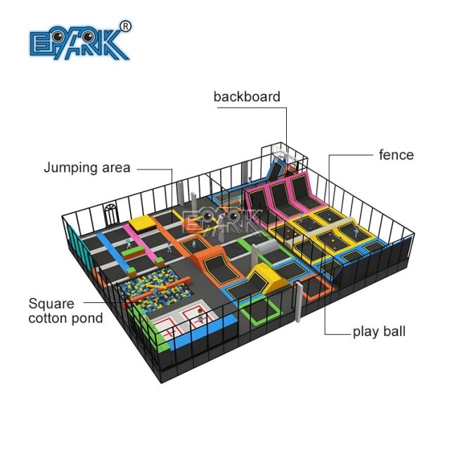Parque de Trampolines Entretenimiento El Mejor Trampolín de Interior para Adultos Desafío